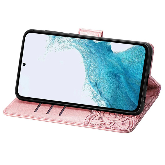 Откидной чехол для Samsung Galaxy A56, Butterfly, розовый rose gold