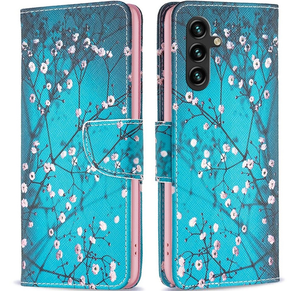 Чохол-книжка для Samsung Galaxy A25 5G, Wallet, Sakura, м'яти+ скло 9H 