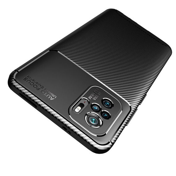 Чoхол до Xiaomi Redmi Note 10/10S, Carbon Gel, чорний