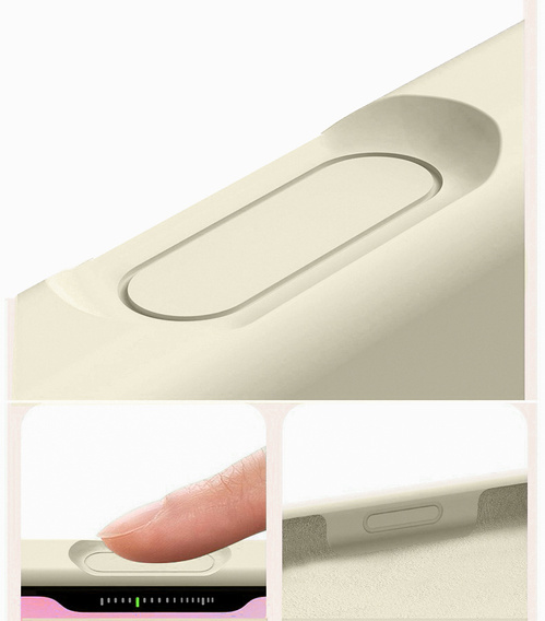 Силиконовый чехол для iPhone 17 Pro, для MagSafe, противоударный, бежевый