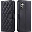 Чохол-сумка для Samsung Galaxy A16, Rhombus Crossbody Leather, чорний