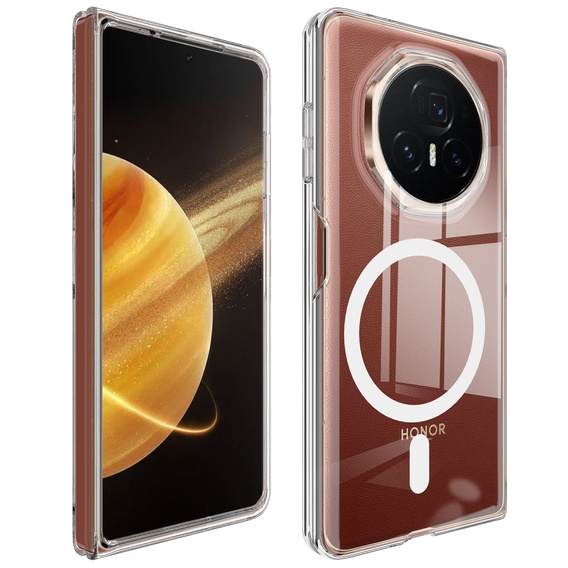 Чохол для Honor Magic V3 5G, Fusion Hybrid, для MagSafe, прозорий