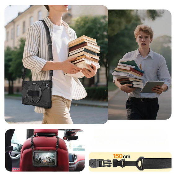 Броньований чохол з підставкою та ременем через плече для Lenovo Tab One