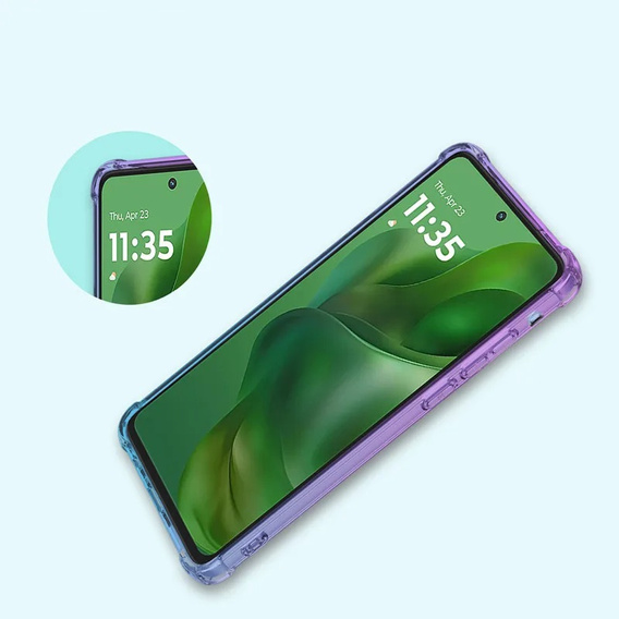 Чехол для Motorola Edge 60 / 60 Fusion, Gradient Dropproof, Фиолетовый / синий