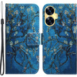 Откидной чехол для Realme C55, Wallet, Cherry blossom, синий