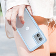 Чехол до Motorola Moto G53 5G, Fusion Hybrid, прозрачный / синий