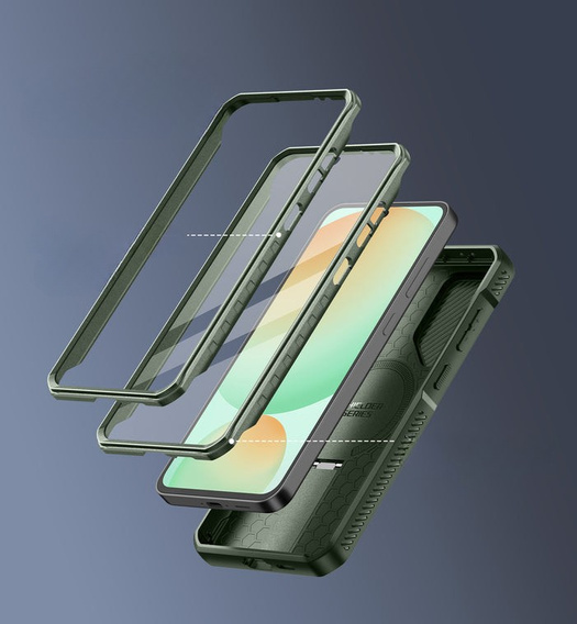 Броньований чохол для Samsung Galaxy S24 FE, Dexnor Full Body (Two Frames), зелений