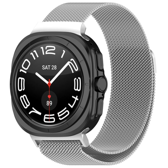 Міланський ремінець-браслет для Samsung Galaxy Watch Ultra 47mm (2025 / 2024), сріблястий