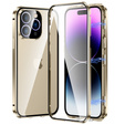 Чохол для iPhone 14 Pro Max, Magnetic Dual Glass, золотий