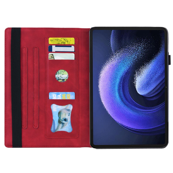 Чохол для Xiaomi Pad 6, Classic, з місцем для стилуса, червоний