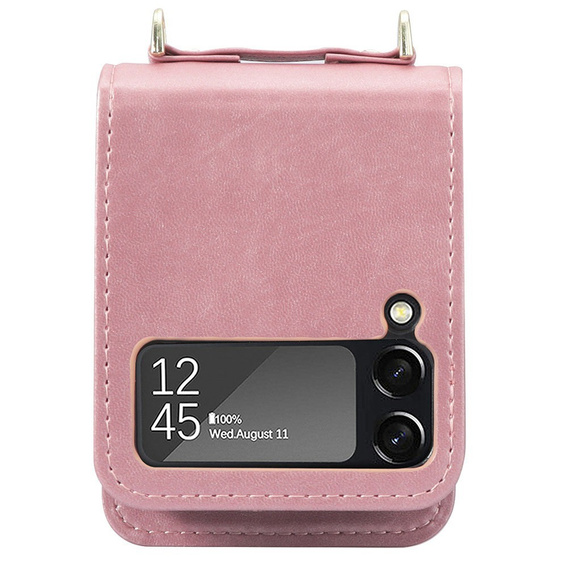 Чохол Leather Card Slots для Samsung Galaxy Z Flip3 5g, Pink