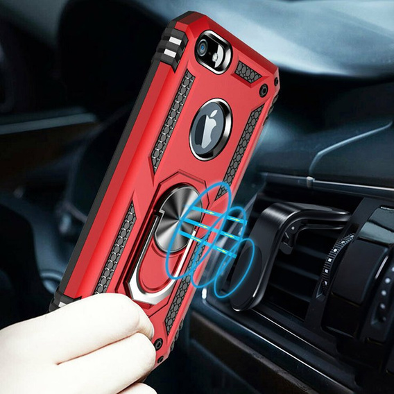 Броньований Чoхол до iPhone 6/6S/7/8/SE 2020/SE 2022, Nox Case Ring, червоний
