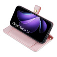 Откидной чехол для Oppo Reno 13, Wallet Zipper Pocket, розовый