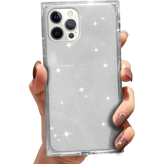 Чехол Square Glitter до iPhone 12 Pro Max, Silver