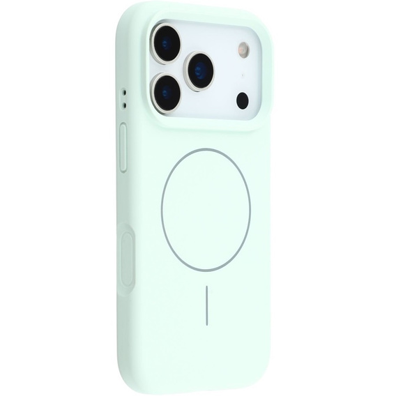 Силиконовый чехол для iPhone 17 Pro, для MagSafe, противоударный, зеленый