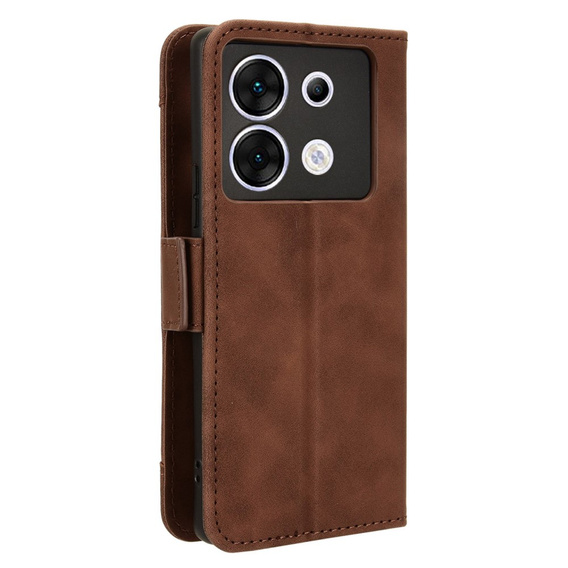 Футляр з клапаном для Infinix Zero 30 5G, Card Slot, коричневий