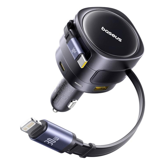 Baseus Автомобільний зарядний пристрій  2-Port USB i USB Type-C PD40W/QC3.0 - Grey
