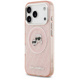 Чехол Karl Lagerfeld IML Glitter Karl & Choupette Heads Logo MagSafe для iPhone 17 Pro Max