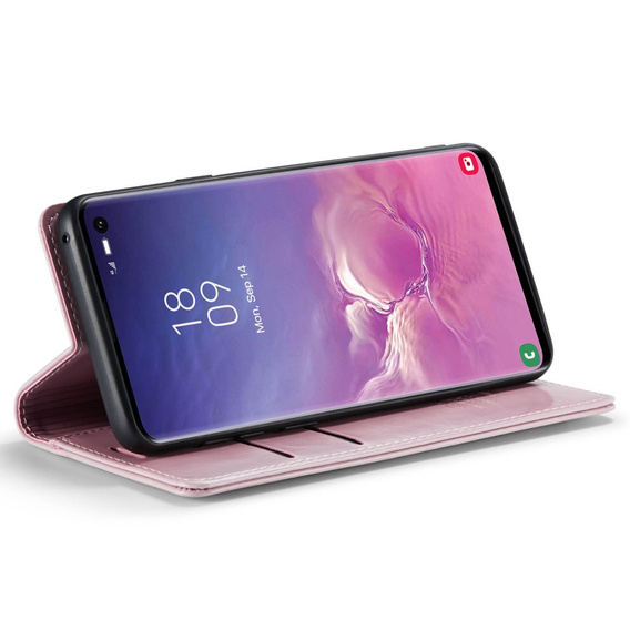 Флип-кейс CASEME для Samsung Galaxy S10+ Plus, Waxy Textured, розовый