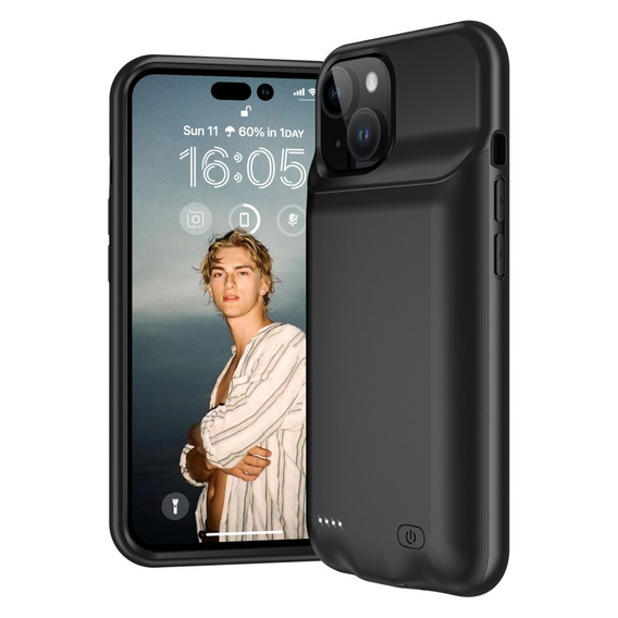 Чехол-аккумулятор 8500 мАч для iPhone 15 Plus, черный