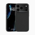 Чехол BENKS Kevlar Armor PRO Carbon Fiber 600D A070 для MagSafe с активной кнопкой для iPhone 17 Pro Max