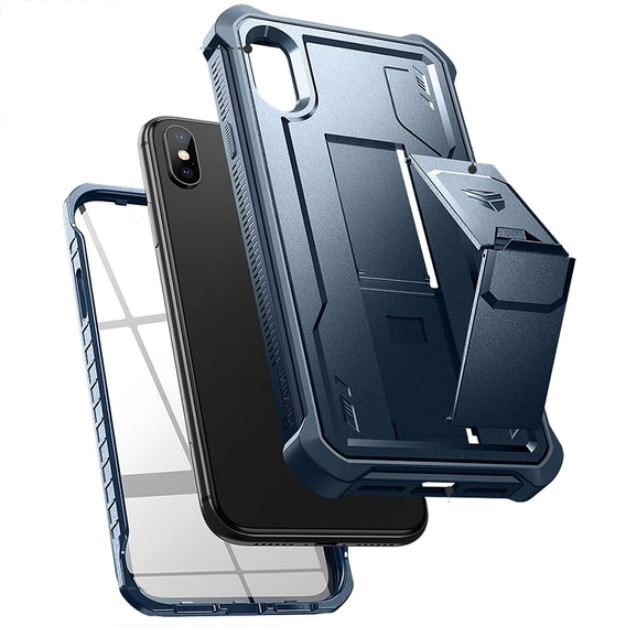 Броньований чохол для iPhone XR, Dexnor Full Body, темно-синій