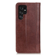 Чoхол до Samsung Galaxy S25 Ultra, Wallet Litchi Leather, коричневий
