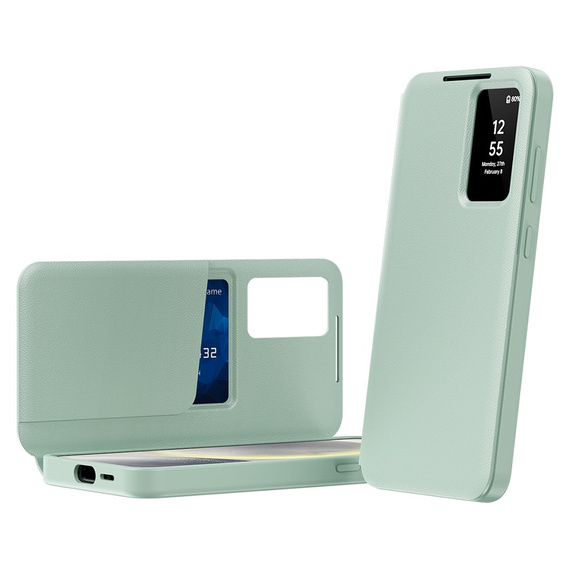 Флип-кейс для Samsung Galaxy S25 Ultra, Smart View Wallet, зелёный