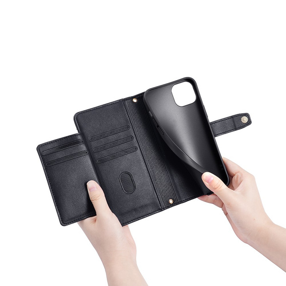 Чохол-книжка для iPhone 15 Pro, Wallet Zipper Pocket, чорний
