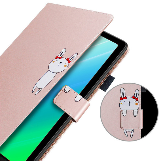 Чехол для iPad 10.2" 2021/2020/2019 (9/8/7 gen.), с клапаном, animal, розовый