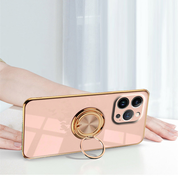 Чехол до iPhone 14 Pro, Electro Ring, светло-розовый