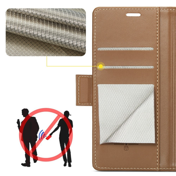 CASE фліп-чохол для Samsung Galaxy Z Fold6 5G, Litchi Wallet, коричневий