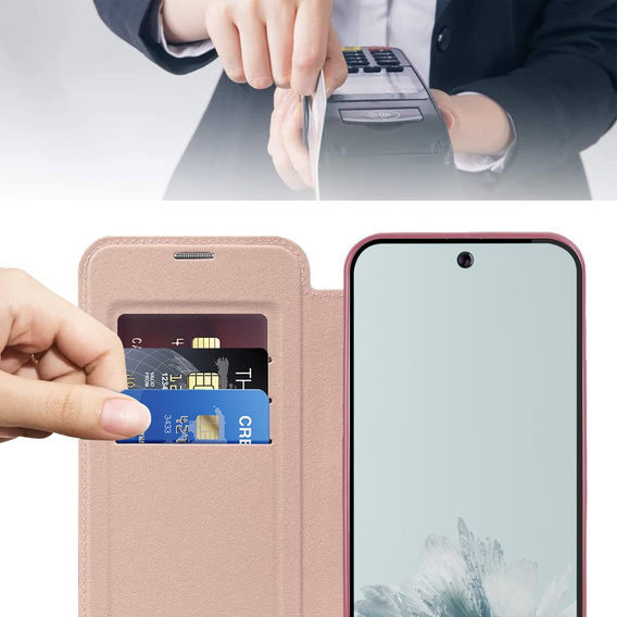 Чохол-книжка для Google Pixel 9A, RFID Wallet MagSafe CamShield, рожевий