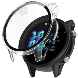 2в1 чохол та захисне скло для годинника Garmin Forerunner 955, Clear