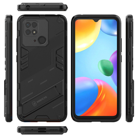 Чехол для Xiaomi Redmi 10C, Military kickstand, синий