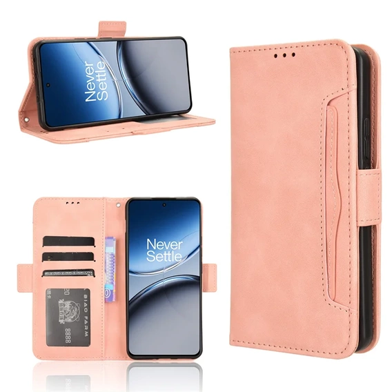 Откидной чехол для OnePlus Nord 4, Card Slot, розовый