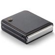 Чохол для Samsung Galaxy Z Flip7 FE / Z Flip6, CASE Litchi Leather, чорний