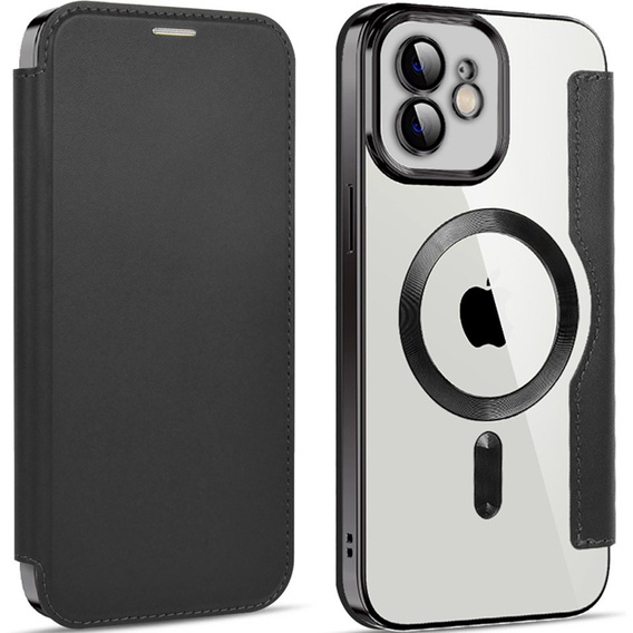 Чохол-книжка для iPhone 12, RFID Wallet MagSafe CamShield, чорний