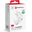 Зарядное устройство  Forcell 20W PD/QC4.0 + Кабель Type-C - Lightning, White