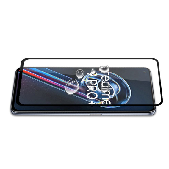 Mocolo Full Glue закаленное стекло для Realme 9 Pro+ Plus / Realme 9 4G, чёрная рама