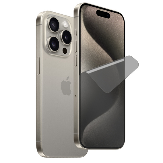 2 x Защитная пленка для iPhone 15 Pro, гидрогель ERBORD Anti-Spy