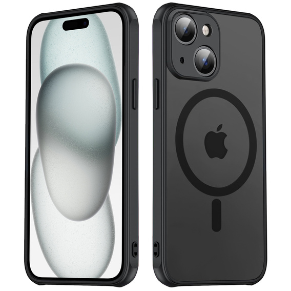 Чехол MagSafe для iPhone 15 Plus, Hybrid Matte Lens Pro, черный