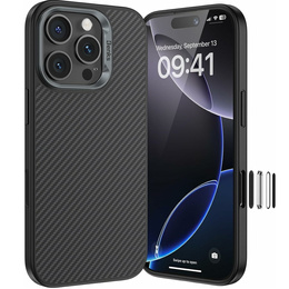 Чехол BENKS Kevlar Armor PRO Carbon Fiber 600D D065 для MagSafe для iPhone 16 Pro