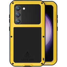 Чехол Love Mei до Samsung Galaxy S23, armored with glass, жёлтый