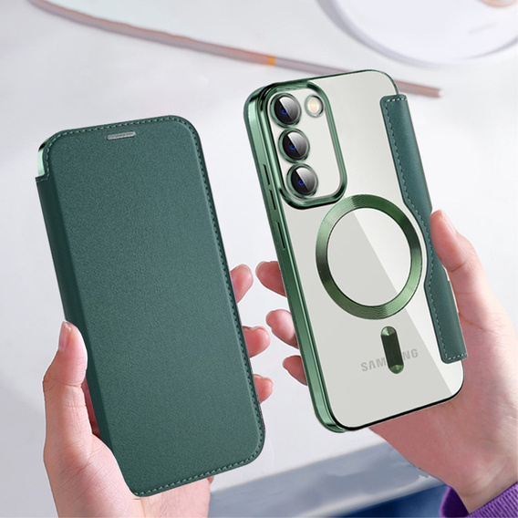 Чохол-книжка для Samsung Galaxy S23, Wallet, MagSafe, зелений