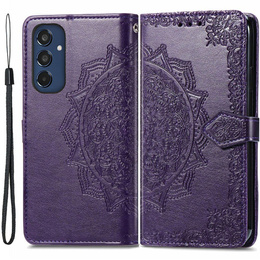 Откидной чехол для Samsung Galaxy M35, Mandala, фиолетовый