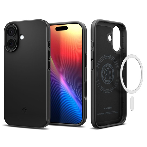Чехол Spigen для iPhone 17, Thin Fit Mag MagSafe, черный