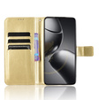 Футляр з клапаном для Xiaomi 14T Pro, Crazy Horse Wallet, золотий