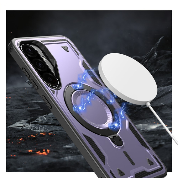Чехол для Samsung Galaxy A36, Military MagSafe, фиолетовый