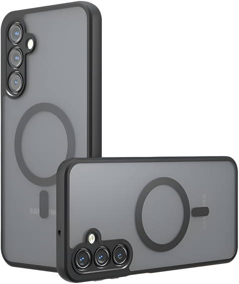 Чохол для Samsung Galaxy A34 5G, для MagSafe, ERBORD Matt Case, чорний + захисне скло